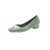 Casual Shoes Mode Frauen wasserdichtem Regen mit flachem Mund und niedrigem PVC -Single -vielseitig