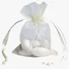 200 st White Organza Bags Gift Pouch Wedding Favor Bag 9x12cm eller elfenben 286h