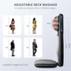 Snaillax Shiatsu Neck Back Massageur avec chaleur - Tampon de chaise de massage à roulement Shiatsu à dos de dos complet avec ajustement de hauteur Masseur arrière pour le cou et les épaules