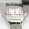 NOUVEAU LADYS Gift 30 mm carré Face blanc visage Bracelet en acier inoxydable Squelette de luxe Squelette Valeure pas cher Watch 277L