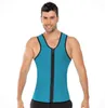 Gym sans manches avec réservoir de fermeture à glissière Men de spandex Viete Sports Body Shaper Top Sauna Sweat Fat Brûler Trainer 17708443