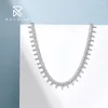 Kedjor Rochime Luxury Marquise Cut Galaxy Series Diamond Necklace 925 Sterling Silver Gold Plated 5a Zircon Fine Smyck för kvinnor