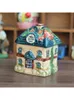 Vintage ceramic house Sculpture Jewelry Box Home Decor Crafts Room Decoration room cute Ornament candy jar 240429