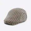 Berets Cap Men Beret Sboy hoed vrouwen Duckbill Flat Ivy Plaid Ademend Golf Driving Accessoire voor de lente