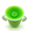 360 Grad können gedreht werden Babylernen -Trinkbecher mit Doppelgriff Flip Deckelleckfest Magie Tasse Wasserbecher Flasche 240510