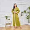 robe Fashion designer dresses for women Arab Clothing Robe Embroidered Cardigan Vest Two-piece Dress evening dresses elegant