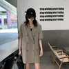 Trench da donna Cappotto per vento a vento abito oversize per donne Abiti casual giacche a manica corta Overpo di capispalla vintage