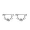 Rips de mamelon G23 Titanium 16g Crown Minppie Piercing Ensemble de coeur Bijoux de mamelon en vrac Crystal Rague de mamelon Piercing Pezon Body Jewelry Pack Y240510