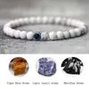 Bracelets de charme Notory Turkey Evil Eyes Bracelet Unisexe Unisexe Minimaliste 6 mm Natural White Hurlite Lapis Lazuli ONYX BRACLET ACCESSOIRES Joias Y240510