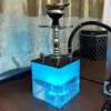 LOMINT Clear Transparent Square Hookah Acrylic Shisha Set Complete Accessories Cachimba Smoke Box LM-HP008-2 240509