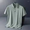 Herren Polos Solid Color Slim Fit Mens Summer Model Marke Herren Kleidung Baumwollpolo -Hemden für lässiges Revers Kurzarm 2024