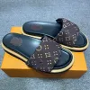 Pool Designer Pillow Sandals Couples Slippers Men Women Summer Flat Shoes Fashion Beach Slippers Slides with Sexy Beach Black Sandals