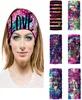 Romantische rosa Liebe Herz Bandanas Frauen Mode Stirnband Sportgesicht Schal Masken Magie Schals Hals Gamper Halswärmer9651080