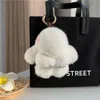 Kelechains Lonyards Mink Rabbit Fur Pendant Sac Bijoux Kelechain En pendant en peluche Migne Rabbit Childrens Cartoon Doll J240509