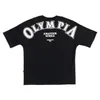 Olympia Men Tird Men, camiseta de algodão esportes Tops de manga curta Executando o treino de treino