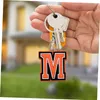 Charms Orange Letter 26 Keychain for Classroom Prizes Keychains Backpack Party Favors Courte