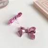 Boucles d'oreilles étalon y2k Couleur métallique arc acrylique pour les femmes colorées fraîches personnalisées simples de style super immortel bijoux