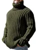 Men's Sweaters Turtleneck Sweater Solid Color Slim Knit Top Autumn And Winter Fashion European American Wear