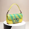 The latest crocodile small square bag fashion chain shoulder bag crossbody bag 22*12*6 factory direct wholesale retail