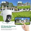 Kamery IP Outdoor Tuya Wi -Fi kamera IP 4MP bezprzewodowa kamera monitorowania bezpieczeństwa wewnętrznego inteligentne domowe automatyczne śledzenie Alexa 2.4G/5G kamera D240510