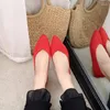 Sıradan Ayakkabı Comemore Düz İş Kadınlar Yaz 2024 Bayanlar Sivri Ayak Toe Yumuşak Sığ Loafers Kadın Moda Bale Daireler