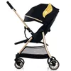 Barnvagnar# Baby Barnvagn Tvåvägs lätt barnvagn en-knapps rese bärbar barnvagn spädbarn vagga fällbar högvy barnvagn baby vagn T240509