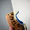 Дизайнерская обувь роскошная леопардовая печать мужчины женщины повседневная обувь Универсальная удобная износостойкая и низкокащенная кожаные кроссовки на открытом воздухе