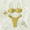 Dames badmode dames string badpak twee stukken sexy bikini set separat micro low rege zwempakken push -up badpak