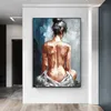 Nordic Canvas Painting, Sexy Nude Woman Portrait Posters Prints, Abstract Oil Prints, Wall Pictures for Room, Home Decoration Unframed