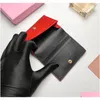 Fashion Designer portefeuille Femme Carte Holder Mini portefeuilles Coin Purse en cuir Love Heart Dot Drop Livrot Dhyfr