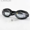 Poux de plongée Enfants enfants adolescents ajustés en lunettes de natation verres de maillots de bain sportifs avec bouchons d'oreille et pinces à nez Q240410