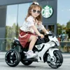 ベビーカー＃6Vロード50kgの子供向けデュアルドライブリモート制御玩具充電バッテリーモーターサイクルT240509上の大規模な乗り心地