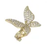 Boucles d'oreilles arrière 1pc Bling Crystal Butterfly Ear Clips sans perçage pour femmes Fashion Cuff 2024 Bijoux KPOP coréen