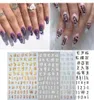 Nageldekorationsaufkleber auf den Nägeln der Inschrift Accessoires Rose Gold Letter Decal Aufkleber Kunst für Maniküre Rückenkleber3673778