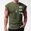 Camisetas masculinas verão novo bodybuildvest top fashionttight capaz de homem casual colete diário de tendência diária camiseta de esportes sem mangas j240509