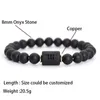 Bracelets de charme 12 Signes du zodiaque Constellation Couple Bracelet Virgo Balance Braclet Méditation Yoga Oneyx Stone Braslet Lovers Gift Pulsera Y240510