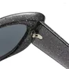 Sonnenbrille einzigartige Katzenauge Punk Frauen Vintage Männer trendige Mode farbenfrohe Sonnenbrille Retro -Schatten Glitzer Brillen Y2K Streetwear