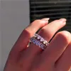 Vecalon Fine Promise Ring 925 Bague de fiançailles en argent sterling coupé ovale coupé de diamant bagues pour femmes bijoux 2654