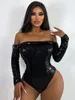 Women's Swimwear 2024 One Piece Swimming Suit Sequin Performance Dress Sexy Party Nightclub Off The Shoulder Dre