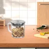 Bouteilles de rangement pots en verre conteneur mini articles fruits séchés couvercles sucrés transparents porte-maison le thé clair