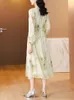 Lässige Kleider Frühling Sommer Silk Boho Frauen Mini Kleid 2024 V-Ausschnitt Langarm Korean Fashion Festa Luxo Prom Party Elegant