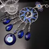 Figurines décoratives Blue Crystal Pendant Turquie Devil's Eye Pave Dream Stars Net Stars Moon Grand charme Mur