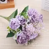 Fleurs décoratives 2024 Pink Mixed Artificial Flower Silk Rose Home Wedding Decoration Decoration salon DIY Crafts de haute qualité