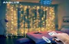 3M LED Curtain Garland sur la fenêtre USB Lights Fairy Festoon Remote Control DÉCORATIONS DE NOUVEAU ANNE