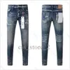 Jeans Purple Jeans Jeans para homens jeans de alta qualidade masculino jeans legal estilista designer pant desgastado motociclista rasgado preto azul jean slim fit 24sss 183