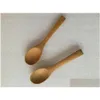 Spoons Wooden Jam Spoon Baby Honey Small Coffee New Delicate Kitchen Using Connt Scoop Ht12 Drop Delivery Home Garden Kitchen, Dining Dhqma