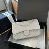 Designer torby luksusowe torby klasyczne CF Flap Kobiety torby na ramię Portfel zaawansowana wersja Złota srebrna łańcuch logo