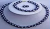 black TAHITIAN 910 mm SOUTH SEA Pearl necklace bracelet earring set 18quot 75quot31358152958390