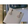 Kolczyki na stadninie fl Wiersz wentylator Mała spódnica 925 Sier High-end New Biżuteria Dostawa DH8T4