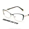 Маленькие кошачьи глазные очки рамки женщины винтажные женские ретро роскошные очки Оптические модные очки рамы для женщин 240423